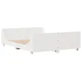 Cadre de lit sans matelas blanc 120x200 cm bois de pin massif