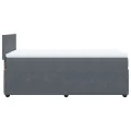 cadre de lit et matelas Gris foncé 80x200 cm Velours