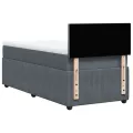 cadre de lit et matelas Gris foncé 80x200 cm Velours