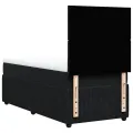 cadre de lit et matelas Noir 80x200 cm Velours