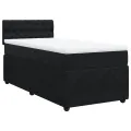 cadre de lit et matelas Noir 80x200 cm Velours