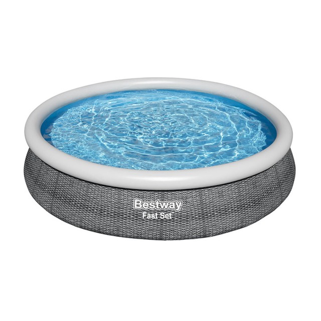 Bestway Aufblasbares Pool für Erwachsene Rattan mit Filter 366x76 cm