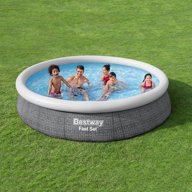 Bestway Piscina Hinchable Adulto Aro Ratan con Depurador 366x76 cm Jar