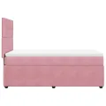 cadre de lit et matelas Rose 80x200 cm Velours