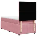 cadre de lit et matelas Rose 80x200 cm Velours