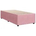 cadre de lit et matelas Rose 80x200 cm Velours
