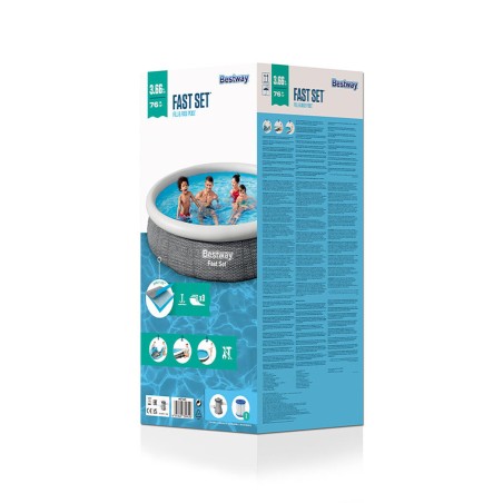 Bestway Aufblasbares Pool für Erwachsene Rattan mit Filter 366x76 cm