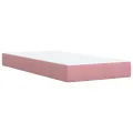 cadre de lit et matelas Rose 80x200 cm Velours