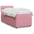 cadre de lit et matelas Rose 80x200 cm Velours