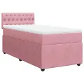 cadre de lit et matelas Rose 80x200 cm Velours