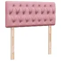 cadre de lit et matelas Rose 80x200 cm Velours