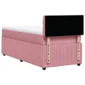 cadre de lit et matelas Rose 80x200 cm Velours