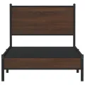 Cadre de lit en métal sans matelas chêne marron 80x200 cm