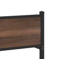 Cadre de lit en métal sans matelas chêne marron 100x200 cm