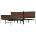 Cadre de lit en métal sans matelas chêne marron 183x213 cm