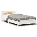 Cadre de lit sans matelas blanc 90x200 cm bois de pin massif
