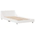 Cadre de lit sans matelas blanc 90x200 cm bois de pin massif