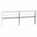 Tête de lit avec étagères blanc 200 cm bois massif de pin