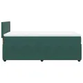 cadre de lit et matelas Vert foncé 80x200 cm Velours