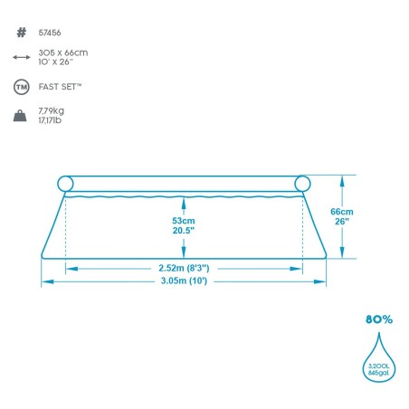 Bestway Opblaasbaar Zwembad Voor Volwassenen Ring 305x66 cm Tuin 57456