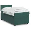 cadre de lit et matelas Vert foncé 80x200 cm Velours