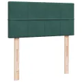 cadre de lit et matelas Vert foncé 80x200 cm Velours