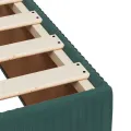 cadre de lit et matelas Vert foncé 80x200 cm Velours