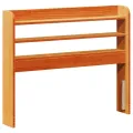 Tête de lit avec étagères marron cire 90 cm bois massif de pin