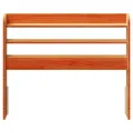 Tête de lit avec étagères marron cire 90 cm bois massif de pin