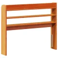 Tête de lit avec étagères marron cire 90 cm bois massif de pin