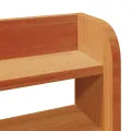 Tête de lit avec étagères marron cire 90 cm bois massif de pin