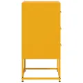 Tables de chevet 2 pcs jaune moutarde 36x39x78 cm acier