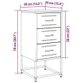 Tables de chevet 2 pcs jaune moutarde 36x39x78 cm acier