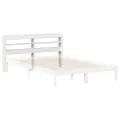 Tête de lit avec étagères blanc 140 cm bois massif de pin