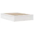 Cadre de lit et tête de lit blanc 140x190 cm bois de pin massif