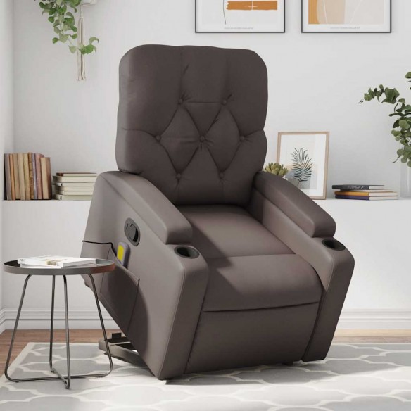 Fauteuil inclinable de massage Marron Similicuir