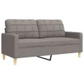 Ensemble de canapés 3 pcs avec repose-pied taupe tissu