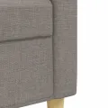 Ensemble de canapés 3 pcs avec repose-pied taupe tissu