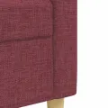 Ensemble de canapés 2 pcs coussins décoratifs bordeaux tissu