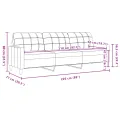Ensemble de canapés 2 pcs gris foncé tissu