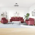 Ensemble de canapés 4 pcs repose-pied et coussins décoratifs