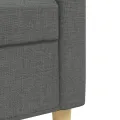 Ensemble de canapés 2 pcs coussins décoratifs gris foncé tissu