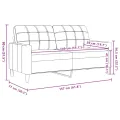 Ensemble de canapés 2 pcs coussins décoratifs gris foncé tissu