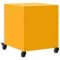 Table de chevet jaune moutarde 36x39x43,5 cm acier