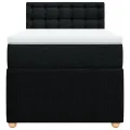 cadre de lit avec matelas Noir 90x190 cm Tissu