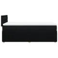cadre de lit avec matelas Noir 90x190 cm Tissu