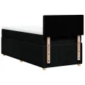 cadre de lit avec matelas Noir 90x190 cm Tissu