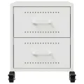 Table de chevet blanc 36x39x43,5 cm acier