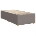 Cadre de lit sans matelas taupe 90x190 cm tissu