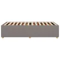 Cadre de lit sans matelas taupe 90x190 cm tissu